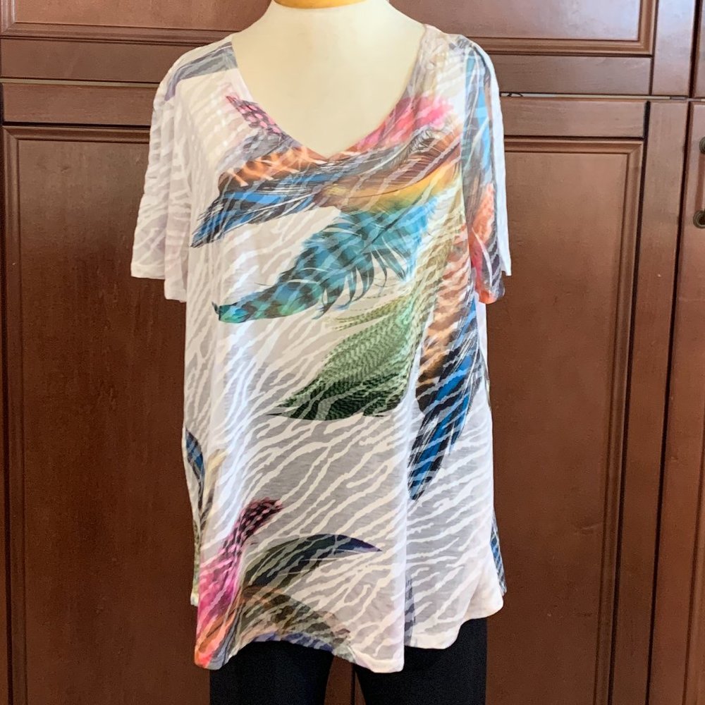 Vocal White Burn-Out Short Sleeve